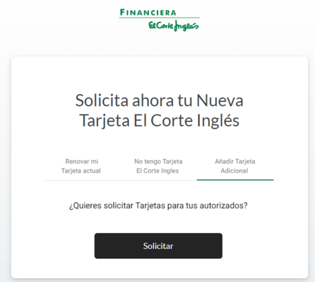 solicitar tarjeta corte ingles