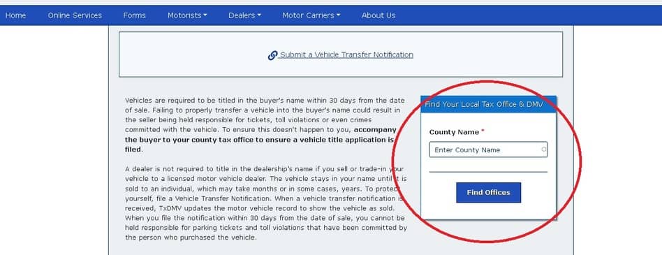 Como dar de baja un carro en Texas