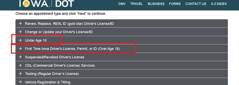 Licencia de conducir en Iowa