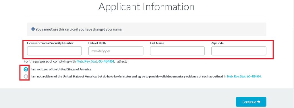 Licencia de conducir en Nebraska