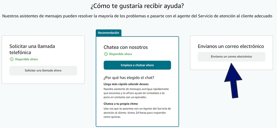 amazon contacto gratis