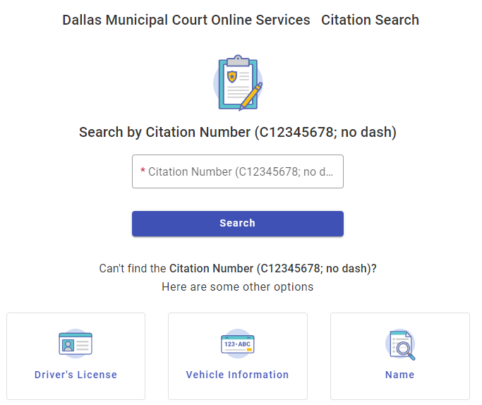 checar multa online Dallas