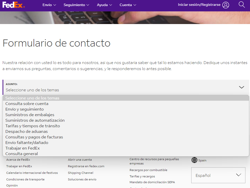 fedex atencion al cliente