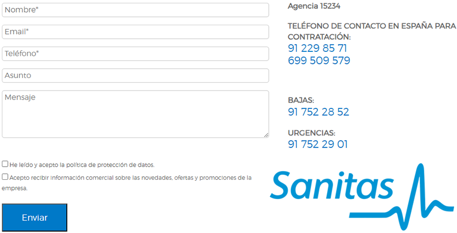 sanitas atención al cliente