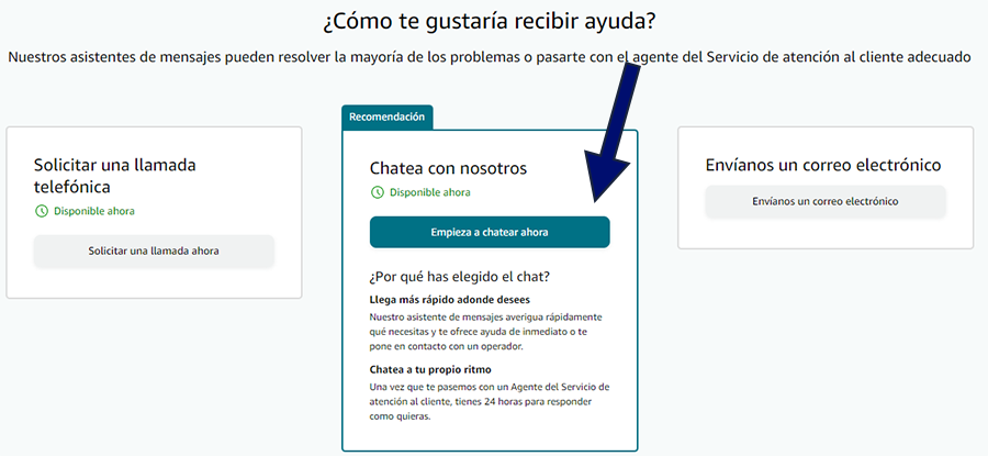 teléfono atención al cliente de amazon