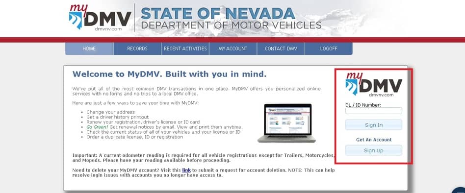 Licencia de conducir en Nevada