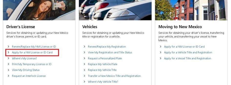 Licencia de conducir en New México