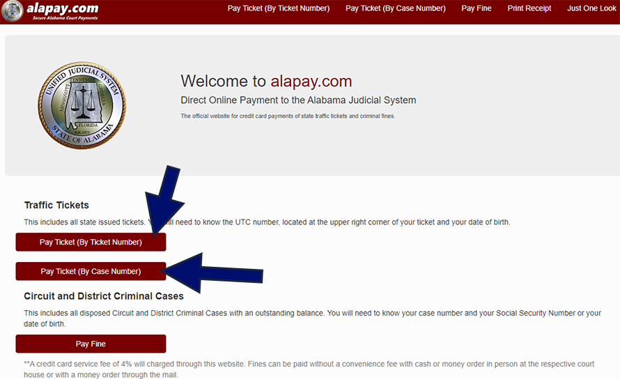 como pagar multas de trafico en Alabama