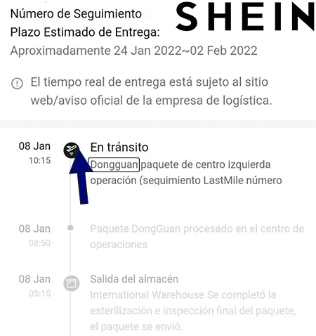 que significa en transito shein