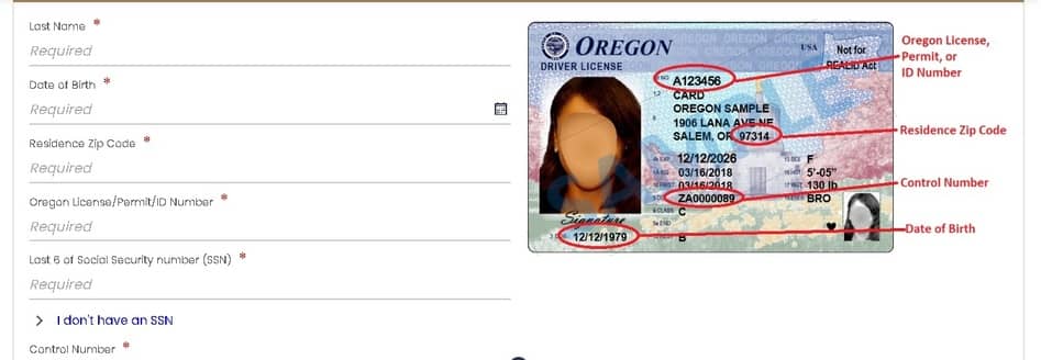 Licencia de Conducir en Oregon 