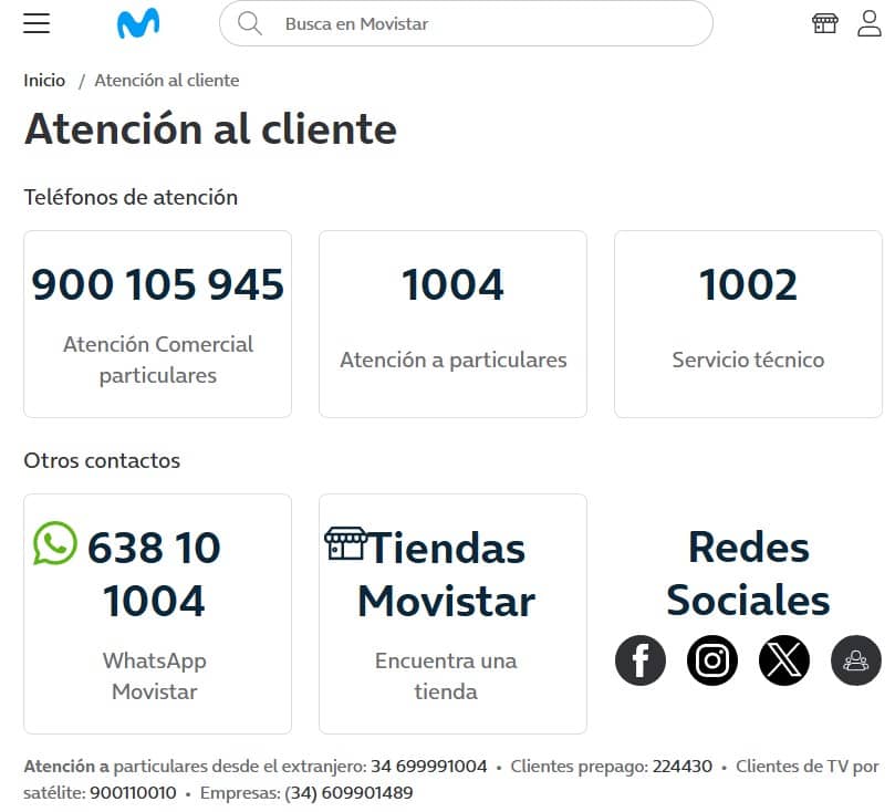 atencion al cliente movistar